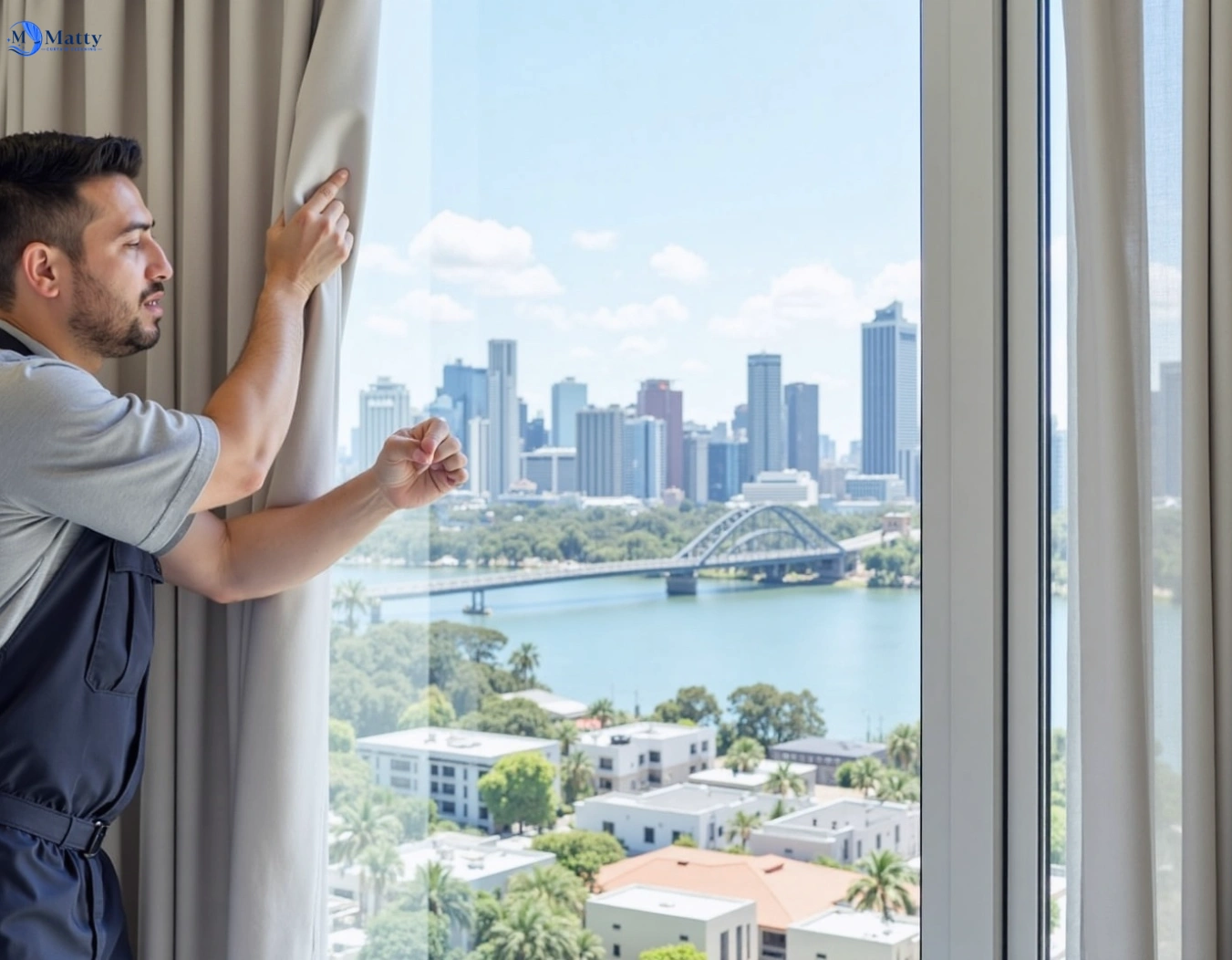 Professional curtain steam cleaning service ingleburn-nsw QLD by Matty Curtain Cleaning